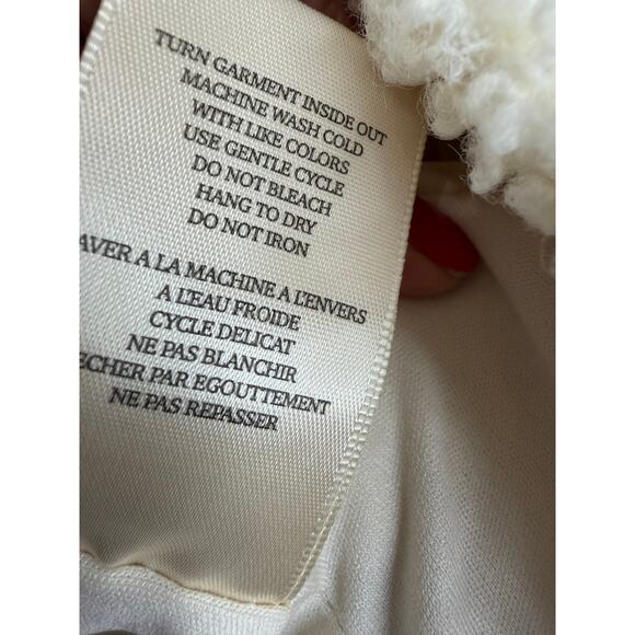 BLANKNYC Mixed Media Jacket Sherpa Denim Relax Fit Women's L - Picture 10 of 12